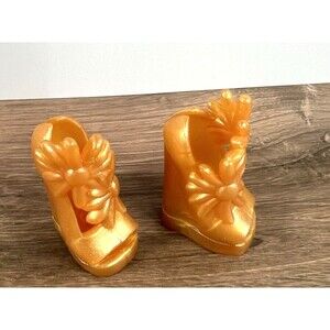 Orange Plastic Doll Shoes Fashion Accessory Pair Single Unit